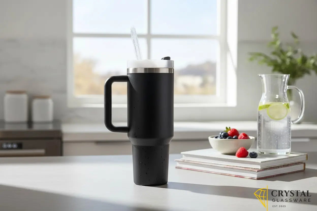 Stanley Tumblers Steel Tumblers Hot and cold Tumbler Mug With Straw Travelling Mug